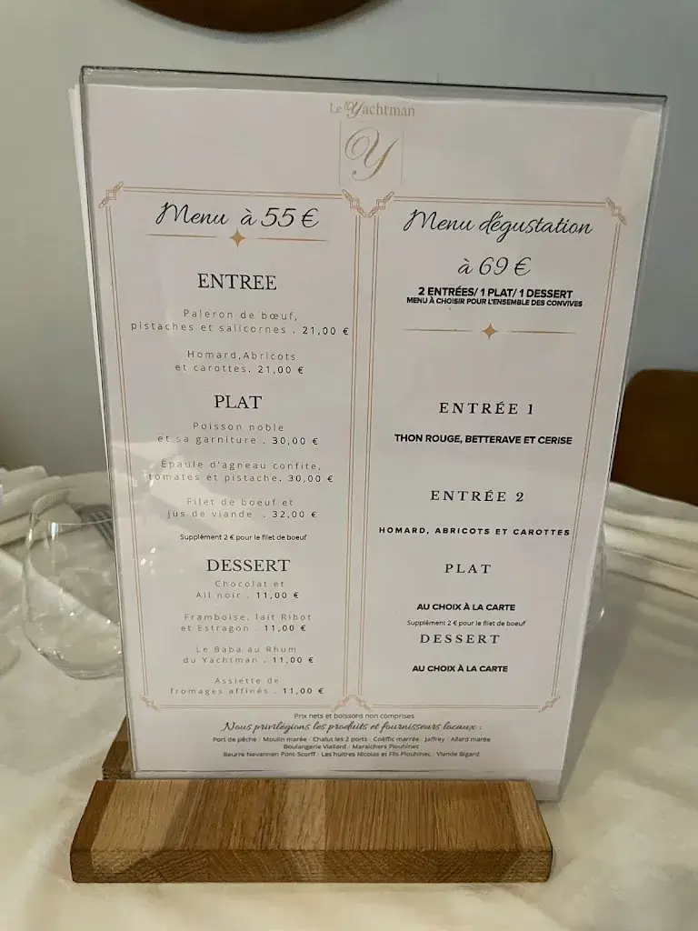 Menu_Restaurant Le Yachtman - Lorient_Lorient_image_1