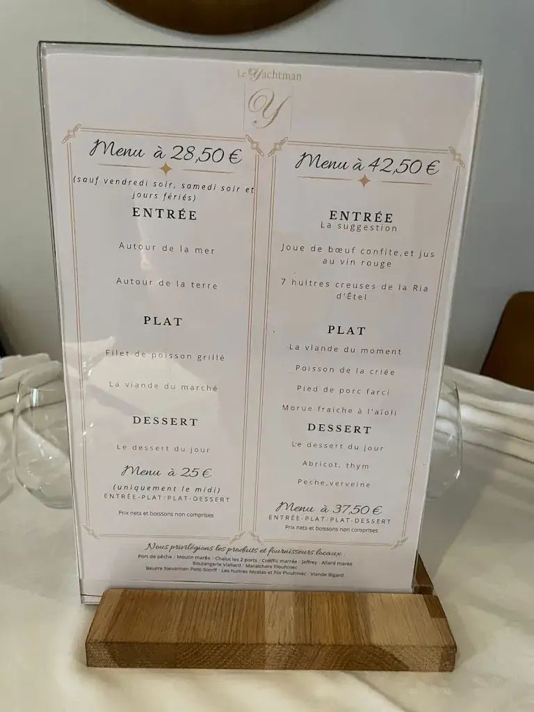 Menu_Restaurant Le Yachtman - Lorient_Lorient_image_2