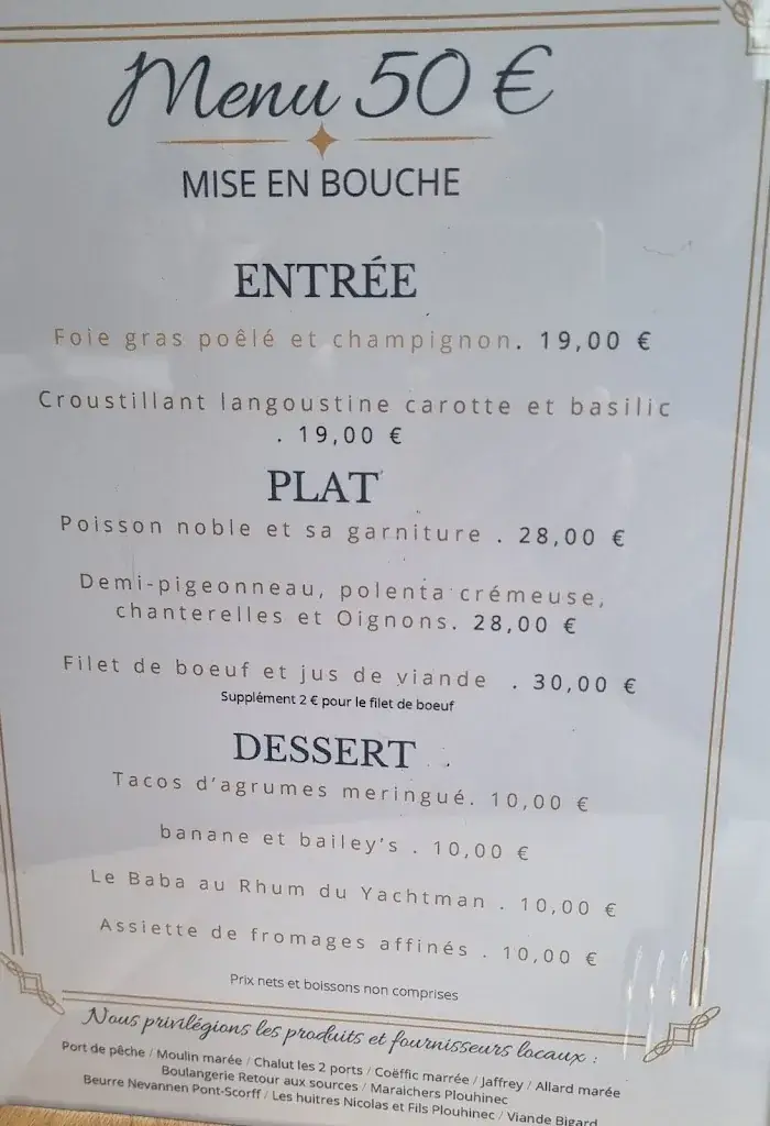 Menu_Restaurant Le Yachtman - Lorient_Lorient_image_3