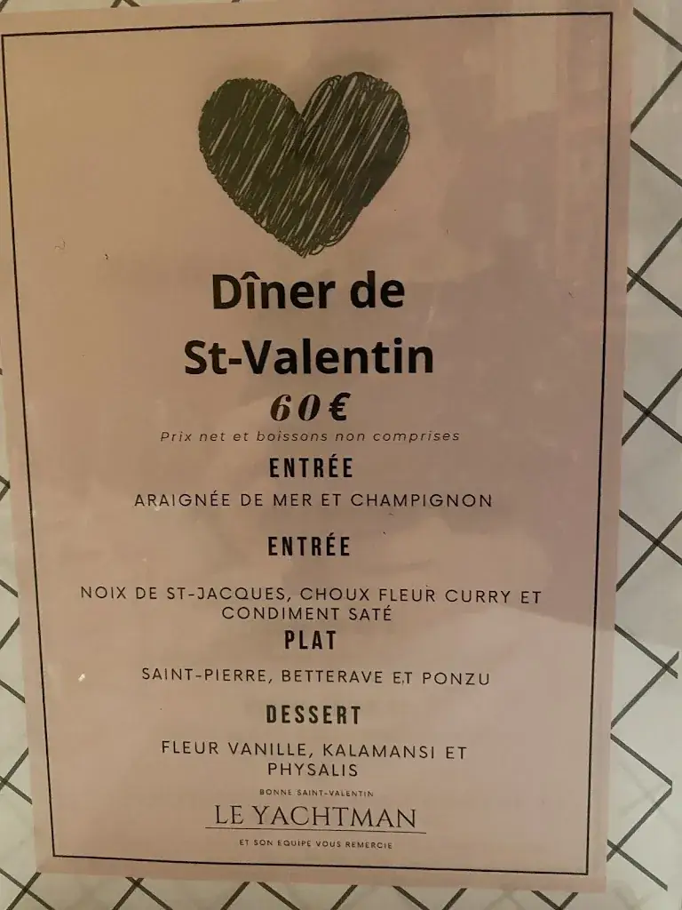 Menu_Restaurant Le Yachtman - Lorient_Lorient_image_4