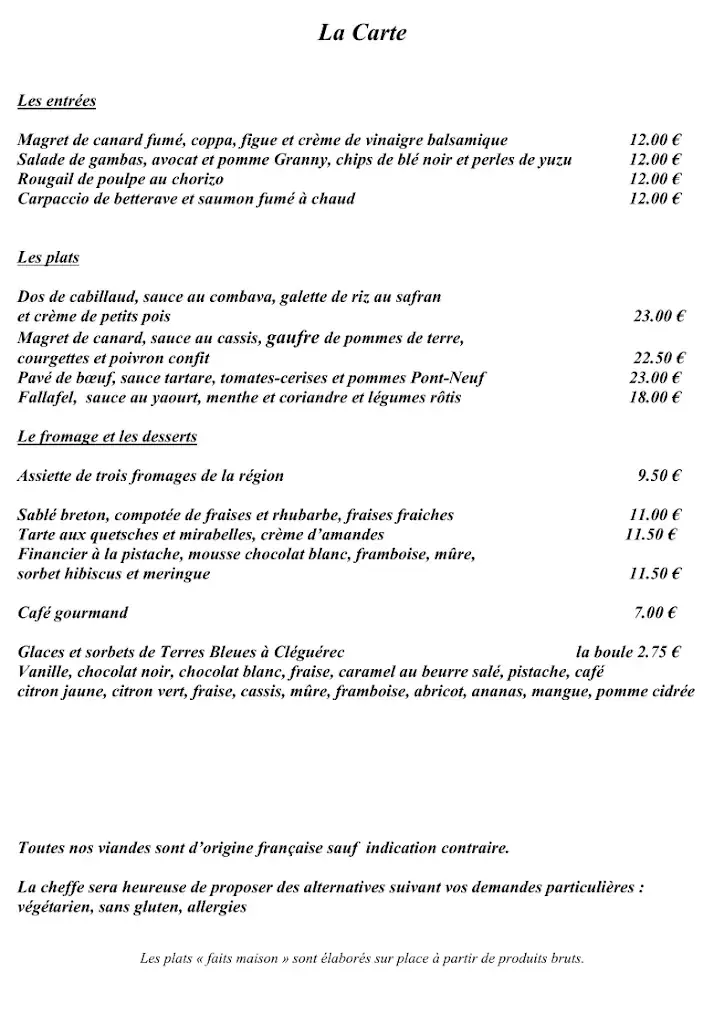 Menu_Restaurant Du Corps De Garde_Malestroit_immagine_1