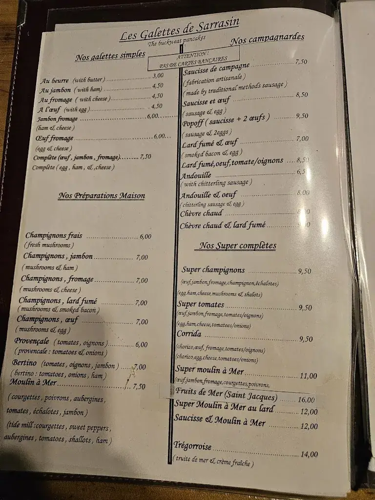 Menu_Crêperie du Moulin à Mer_Lézardrieux_immagine_1