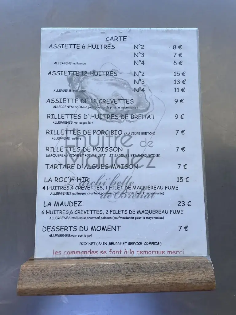 Menu_L'huitre de Maudez_22620_image_3