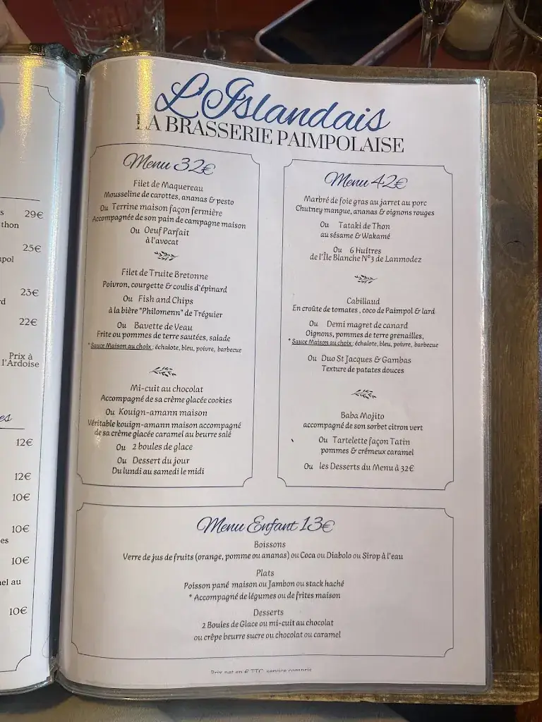 Menu_L' Islandais - Restaurant_Paimpol_immagine_2