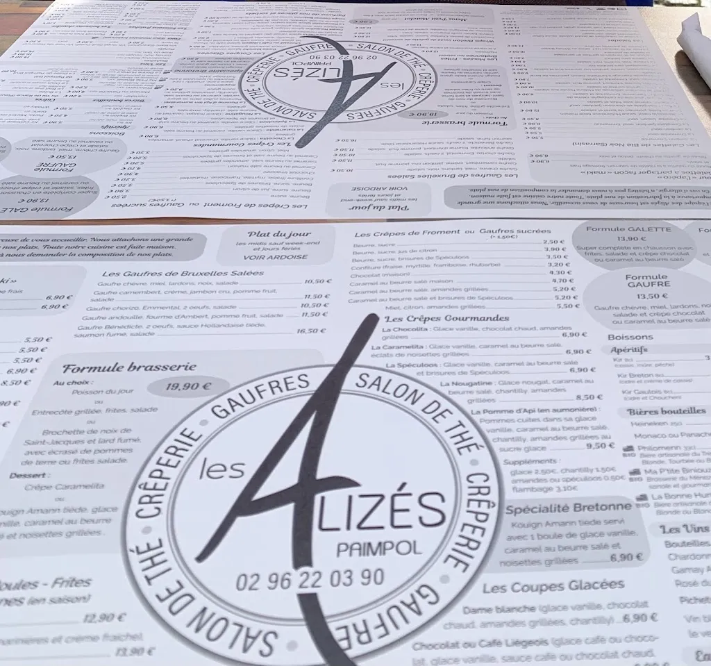 Menu_Restaurant, Crêperie Les Alizés_Paimpol_image_3
