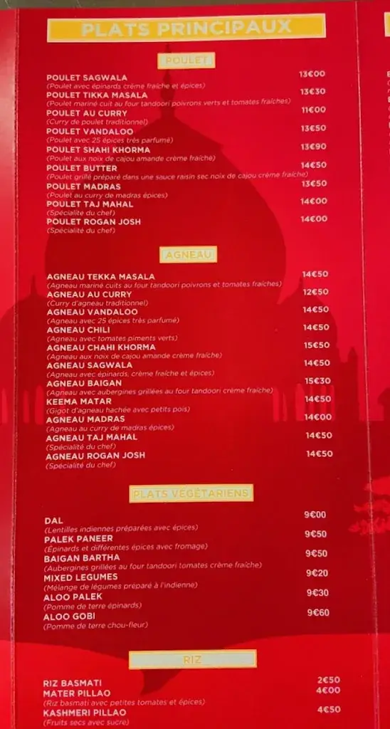 Menu_Taj Mahal_Loudéac_image_1