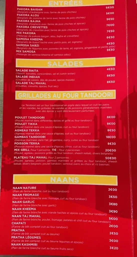 Menu_Taj Mahal_Loudéac_image_3