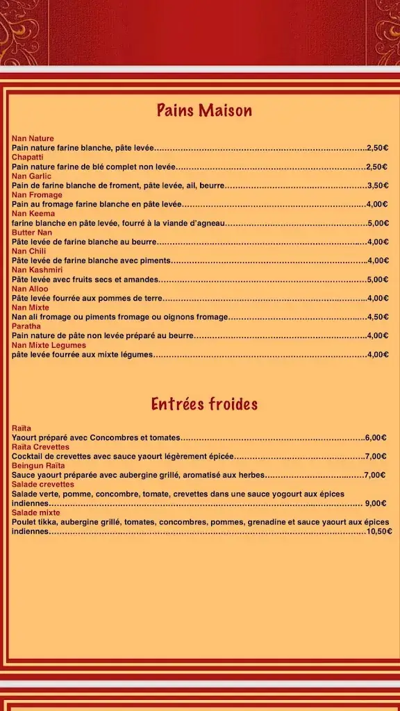 Menu_Namasté Restaurant Indien et Pakistanais bons en chablais_Bons-en-Chablais_image_2