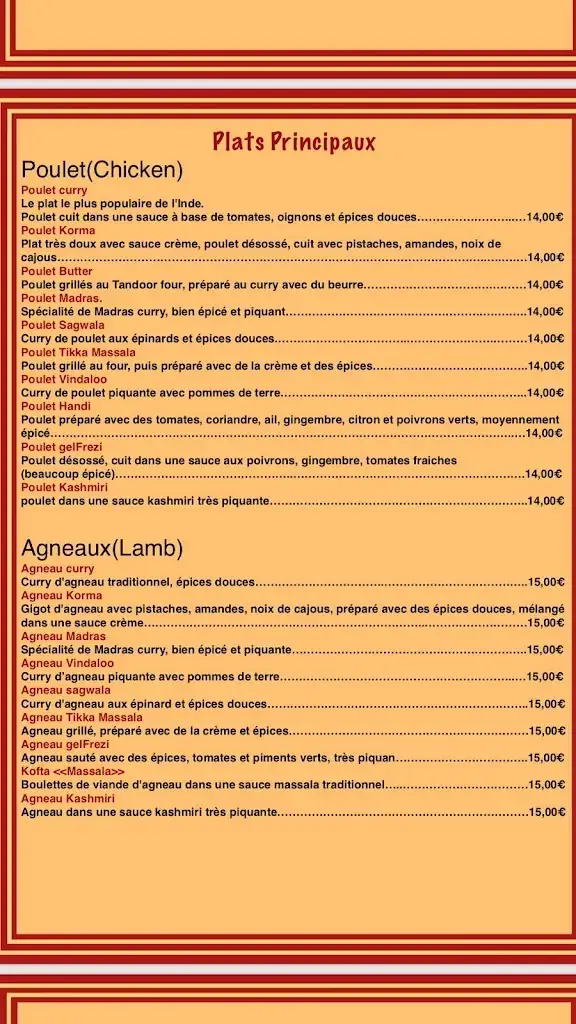 Menu_Namasté Restaurant Indien et Pakistanais bons en chablais_Bons-en-Chablais_image_4