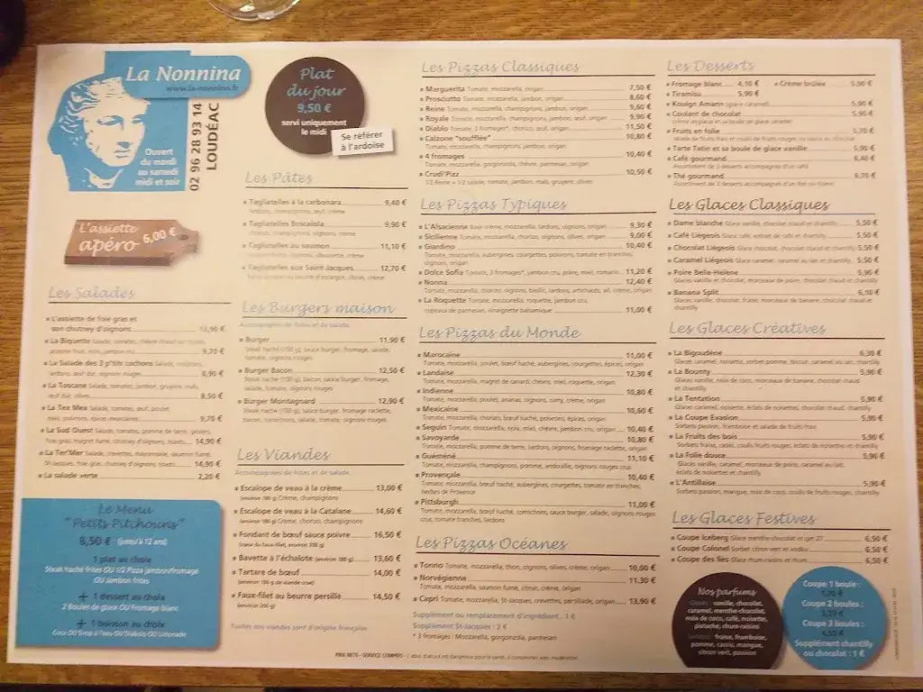 Menü_La nonnina_Loudéac_Bild_1