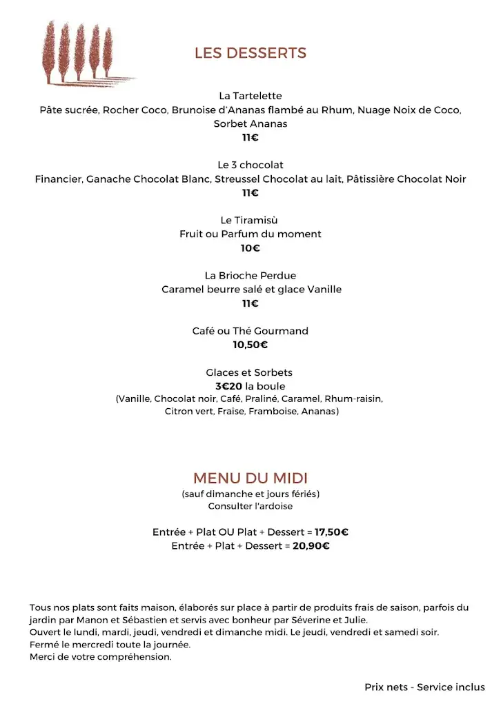 Menu_Auberge de la Chesnaie_Pleudihen-sur-Rance_image_1