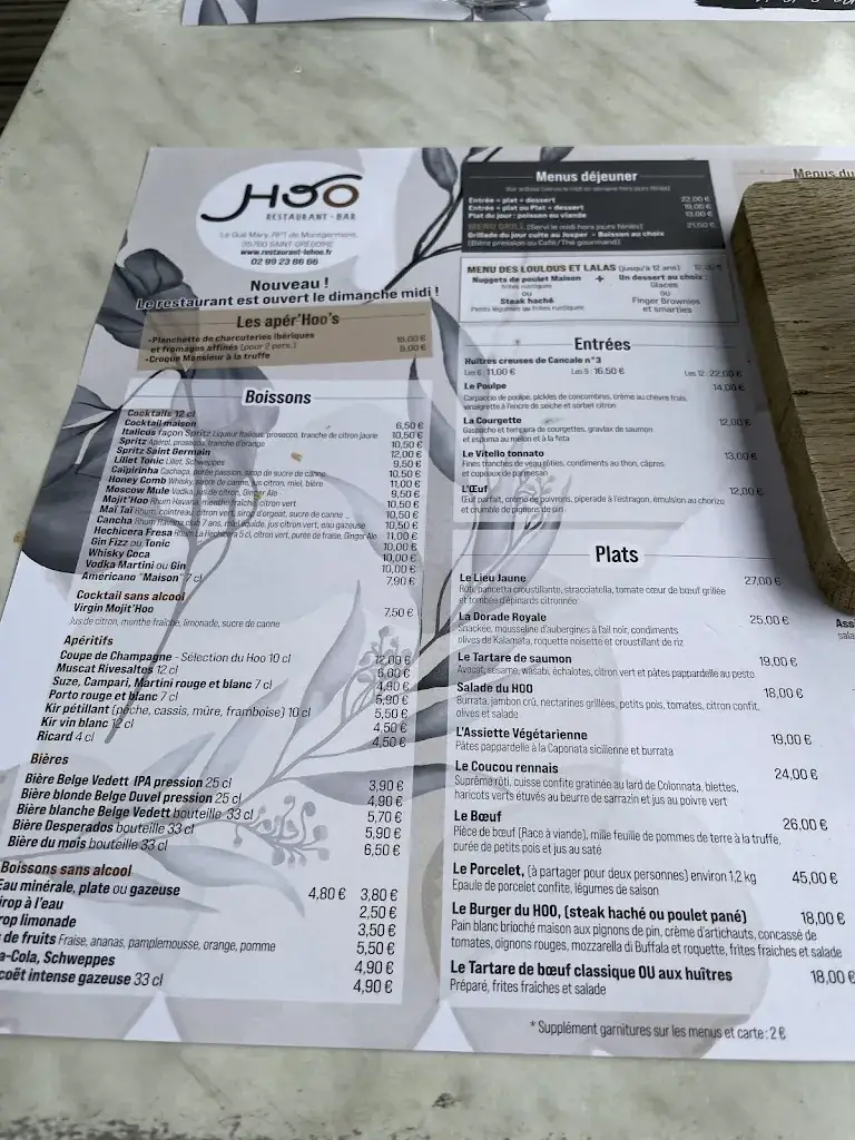 Menu_Restaurant Le Hoo Saint Grégoire Près De Rennes_Saint-Grégoire_image_3