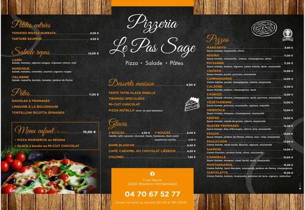 Menu_Pizzeria Le Pas Sage_Bourbon-l'Archambault_image_2