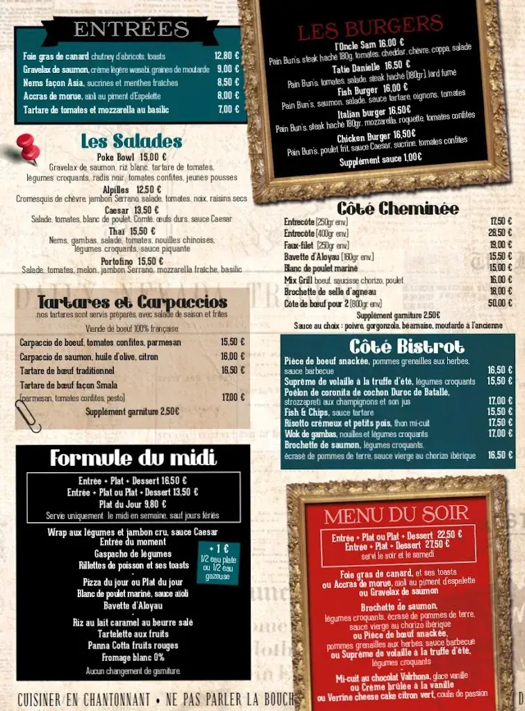 Menu_Restaurant, grillades feu de bois La Smala_Saint-Grégoire_image_2
