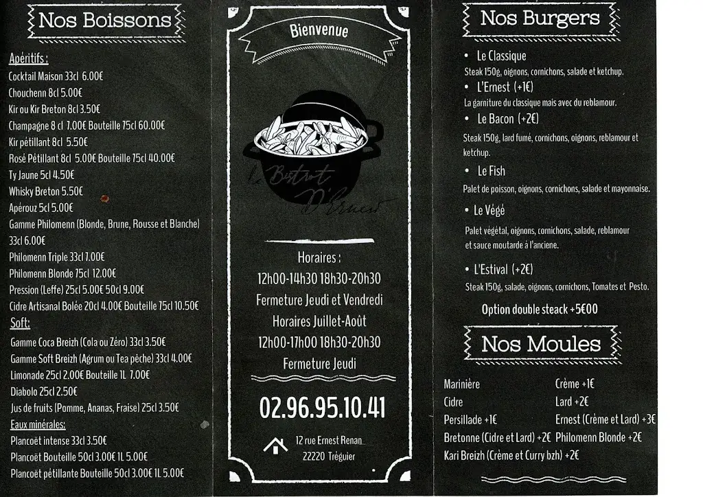 Menu_Le Bistrot D'Ernest_Tréguier_image_1
