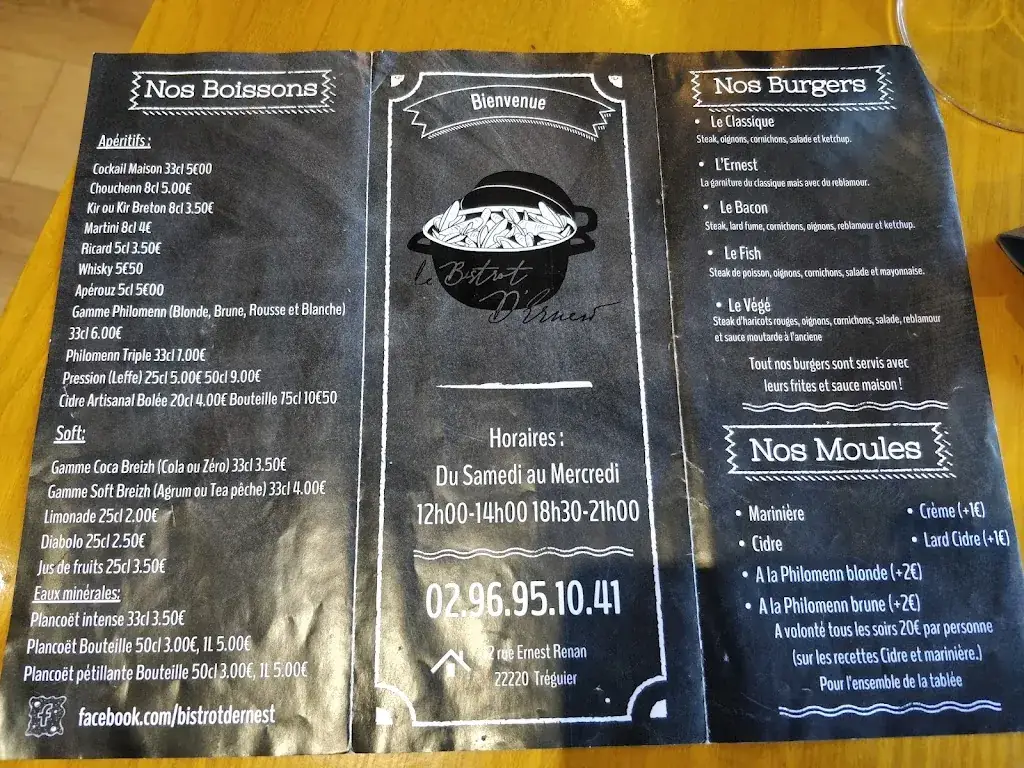 Menu_Le Bistrot D'Ernest_Tréguier_image_4