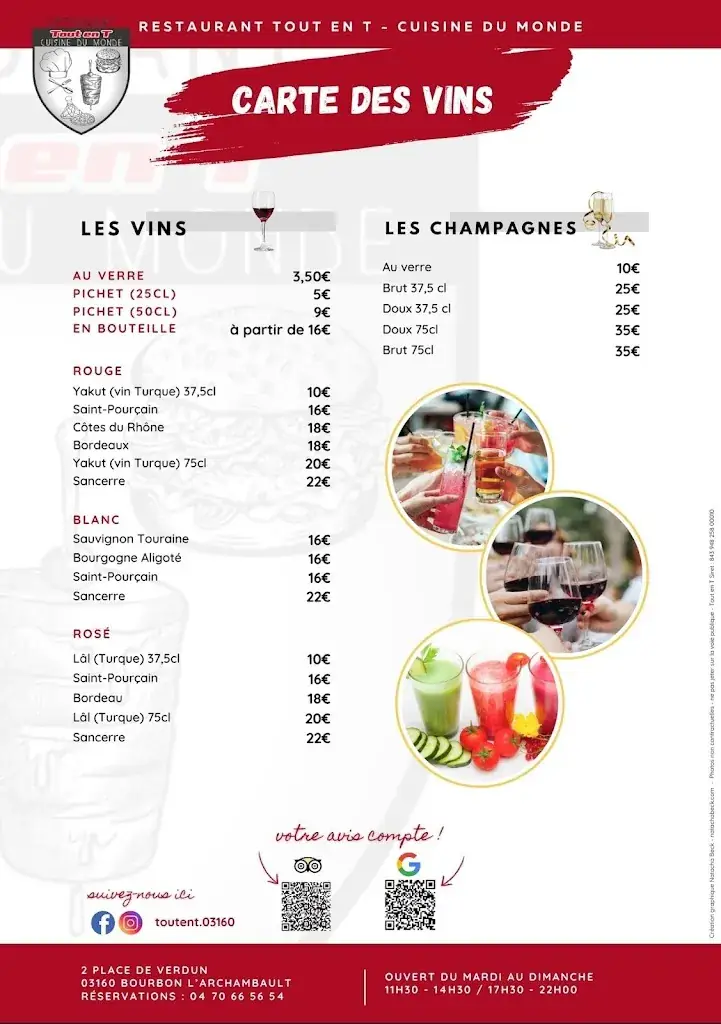 Menu_Restaurant Tout en T cuisine du monde_Bourbon-l'Archambault_image_4