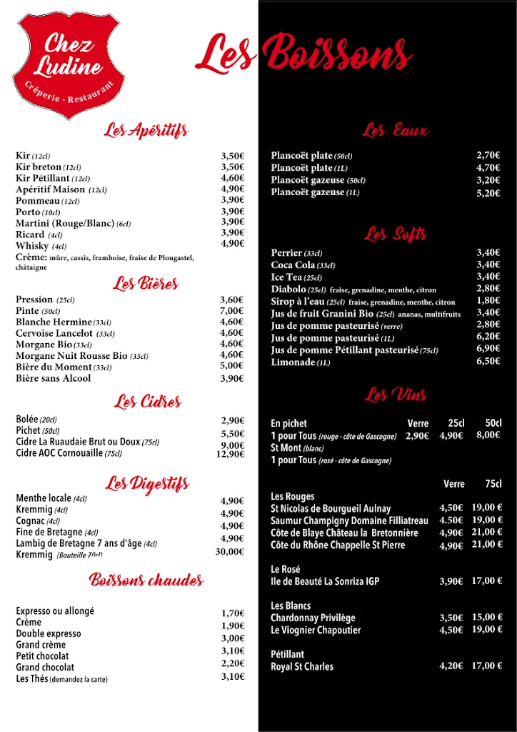 Menu_Crêperie Restaurant - Chez Ludine_Monterblanc_immagine_1