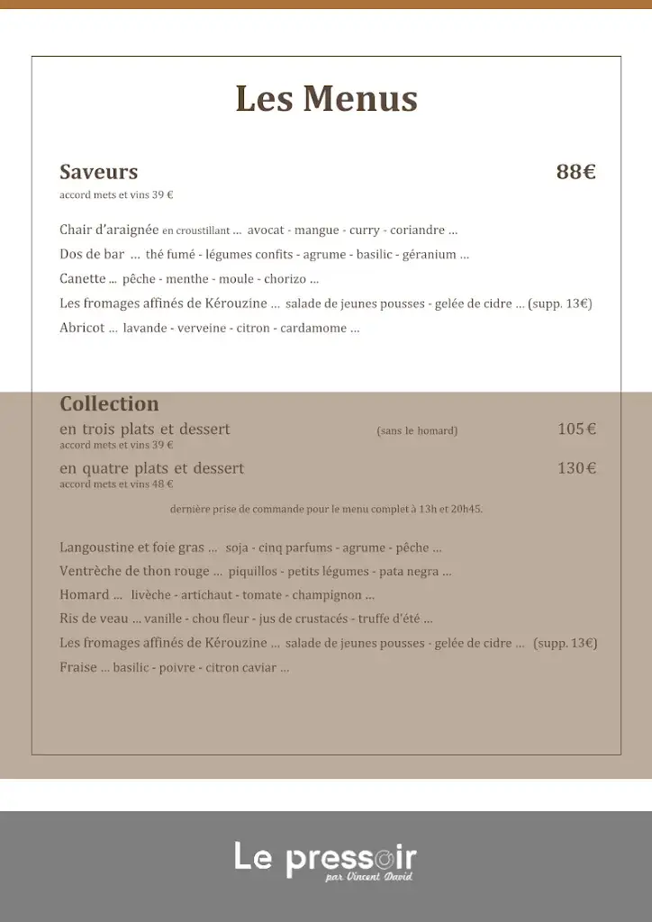 Menu_Restaurant Le Pressoir_Saint-Avé_image_1