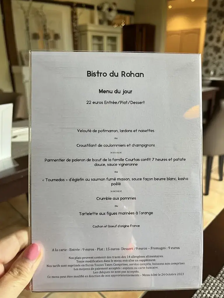 Menu_Auberge du Rohan_Meucon_image_1