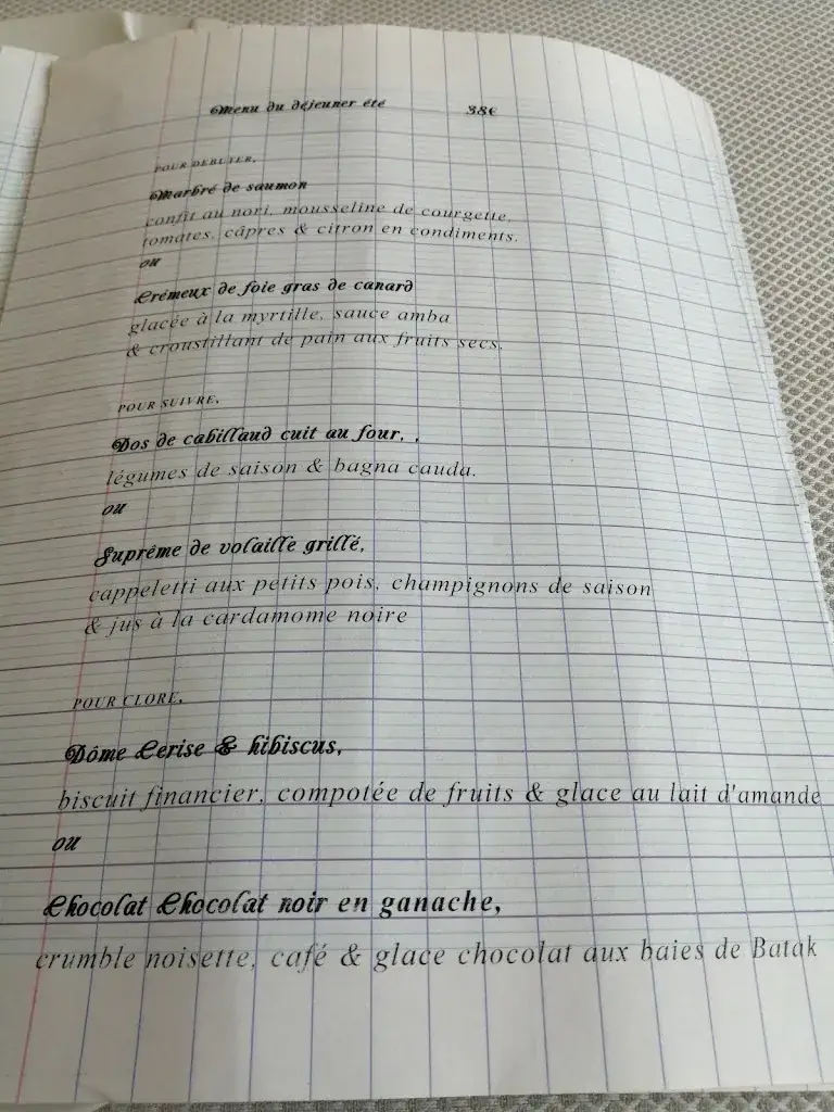 Menu_Le Roscanvec: Restaurant, Chambres Room Seminar_Vannes_image_1