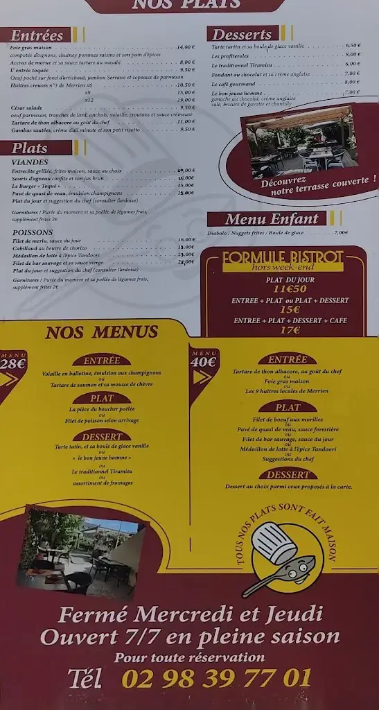 Menu_La Poêlée Toquée_Moëlan-sur-Mer_immagine_1