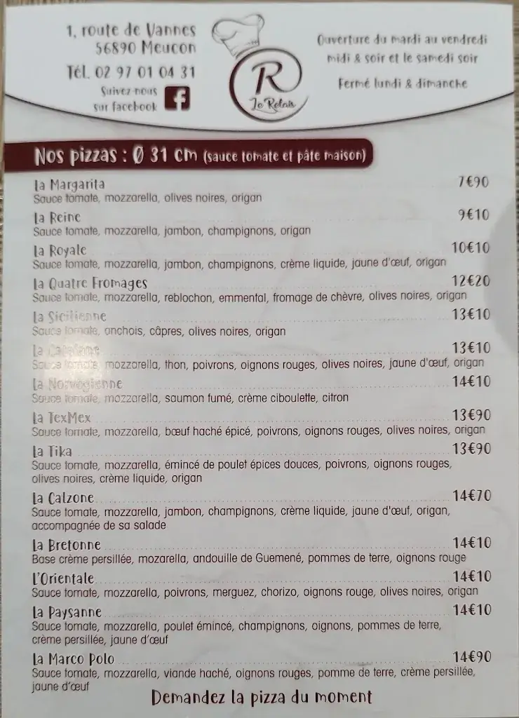 Menu_Le Relais de Meucon_Meucon_immagine_4