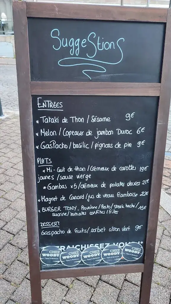 Menu_Chez Woody - Restaurant barbecue et tapas Vannes_Vannes_immagine_4