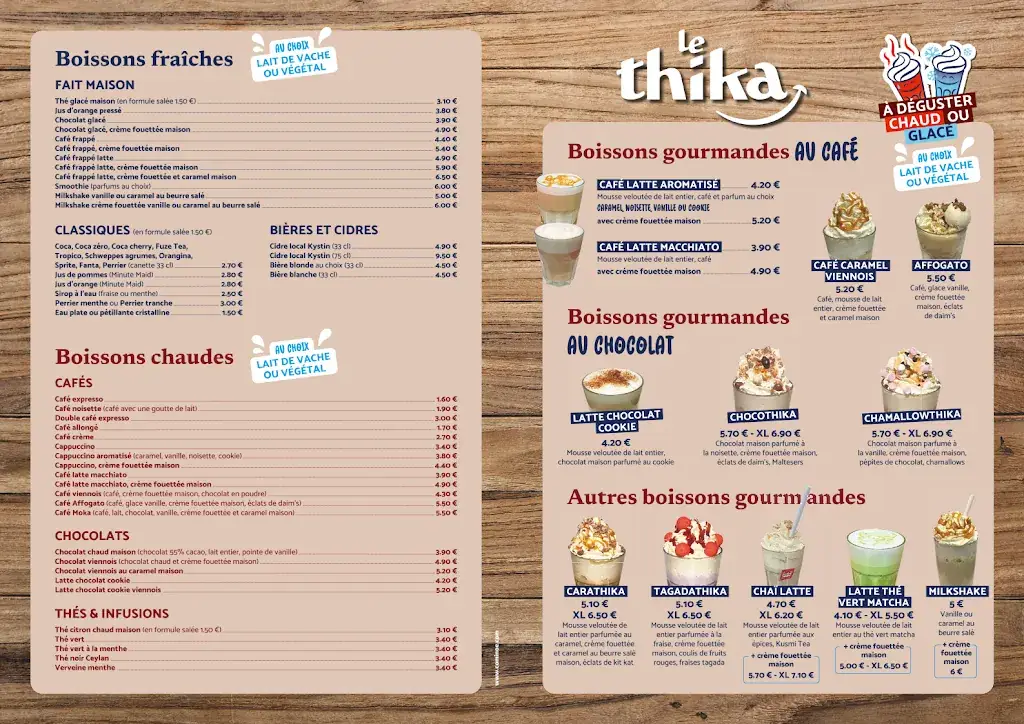Menu_LE THIKA - restauration rapide et Coffee Shop_Vannes_immagine_1