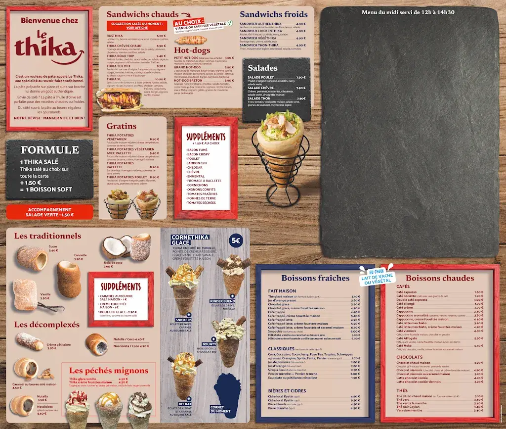 Menu_LE THIKA - restauration rapide et Coffee Shop_Vannes_immagine_3