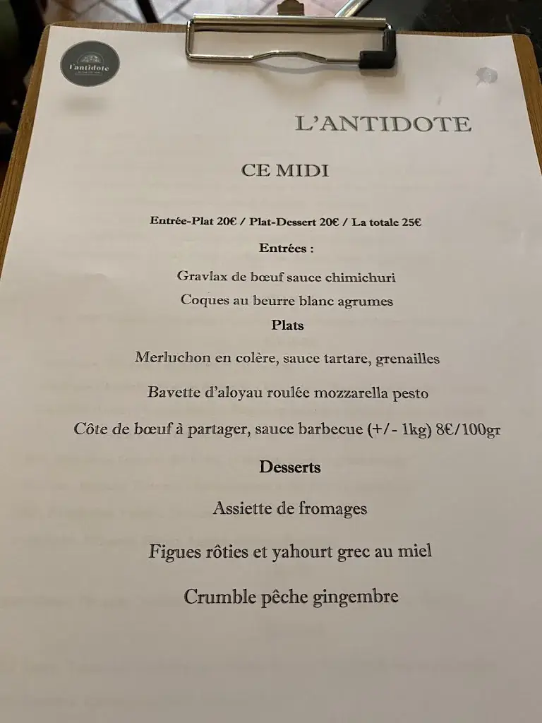 Menu_L'antidote_Vannes_image_1