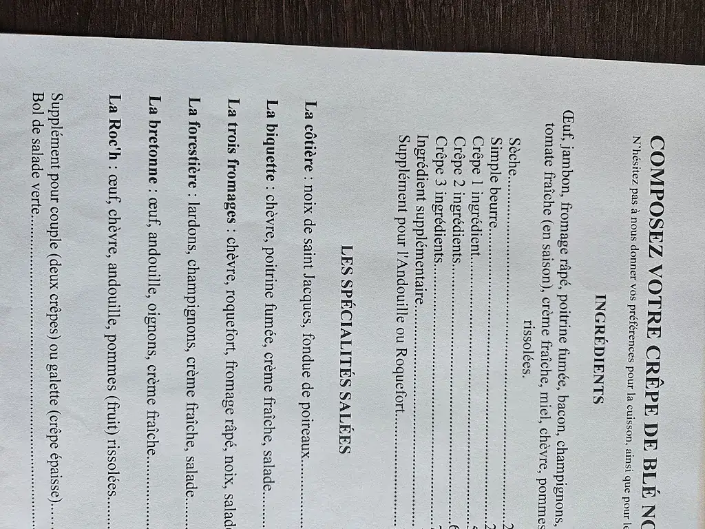 Menu_La Creperie Du Roc'h_Nostang_image_1