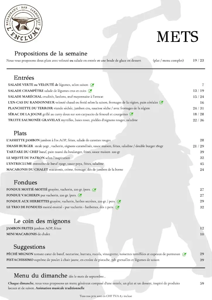 Menu_L'Enclume (Maréchal Ferrant)_Val-de-Charmey_image_3