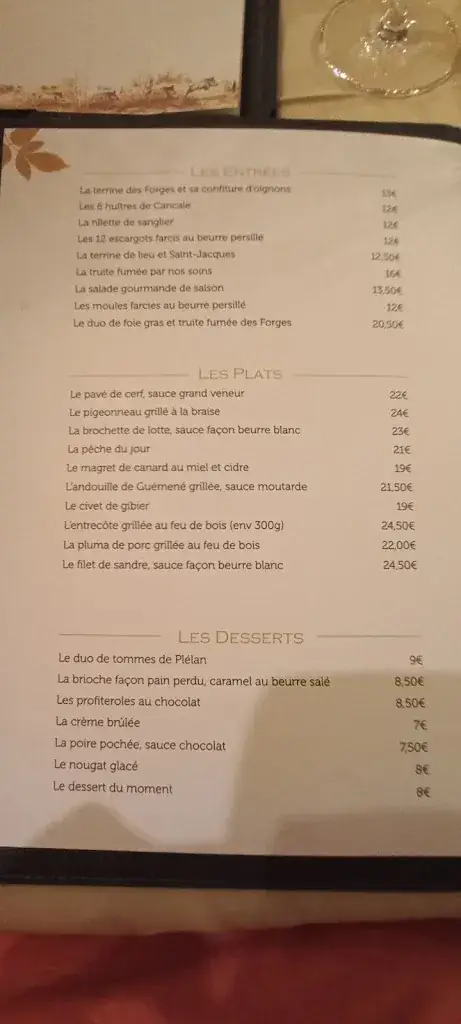 Menu_Restaurant Les Forges de Paimpont_Plélan-le-Grand_image_3