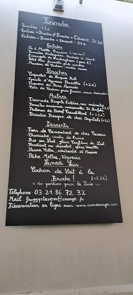 Menu_Froggy's Tavern_Montreuil-sur-Mer_imagen_2