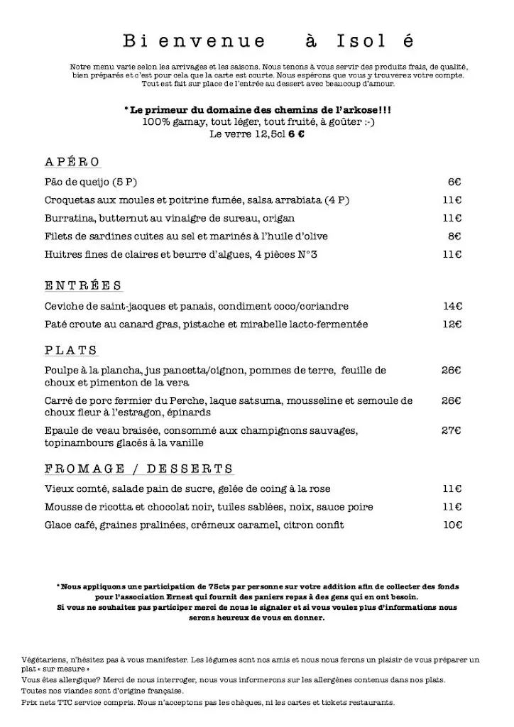 Menu_Isolé - restaurant montreuil_Montreuil_image_1