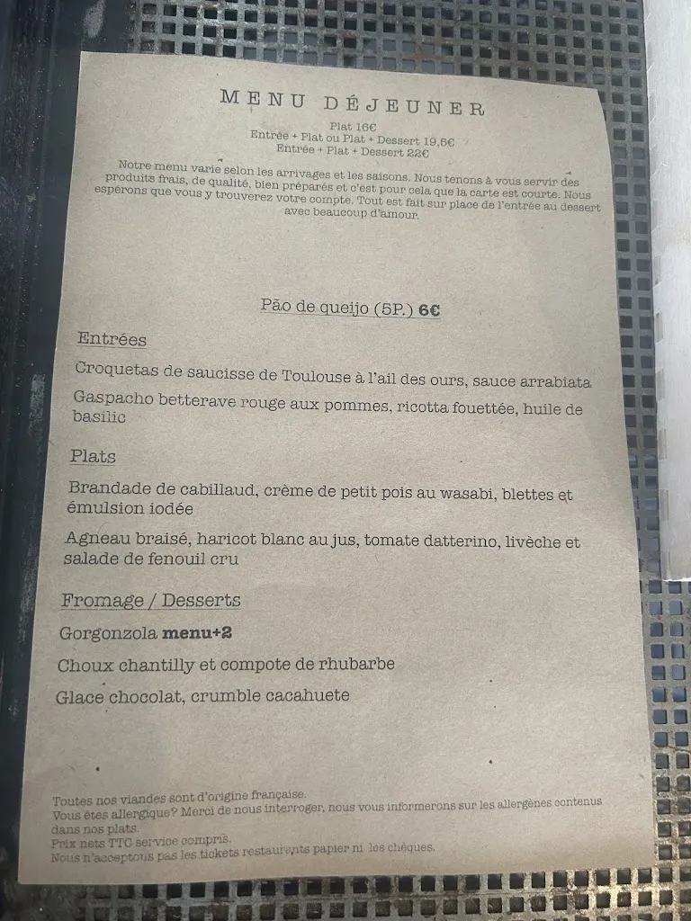 Menu_Isolé - restaurant montreuil_Montreuil_image_2