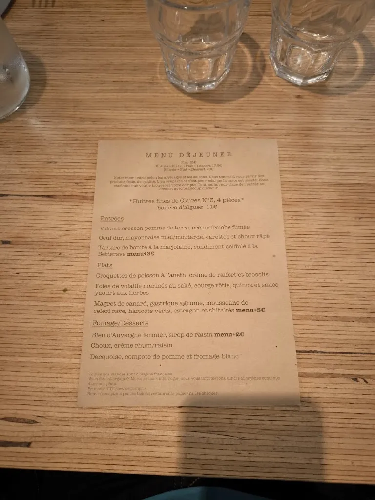 Menu_Isolé - restaurant montreuil_Montreuil_image_4