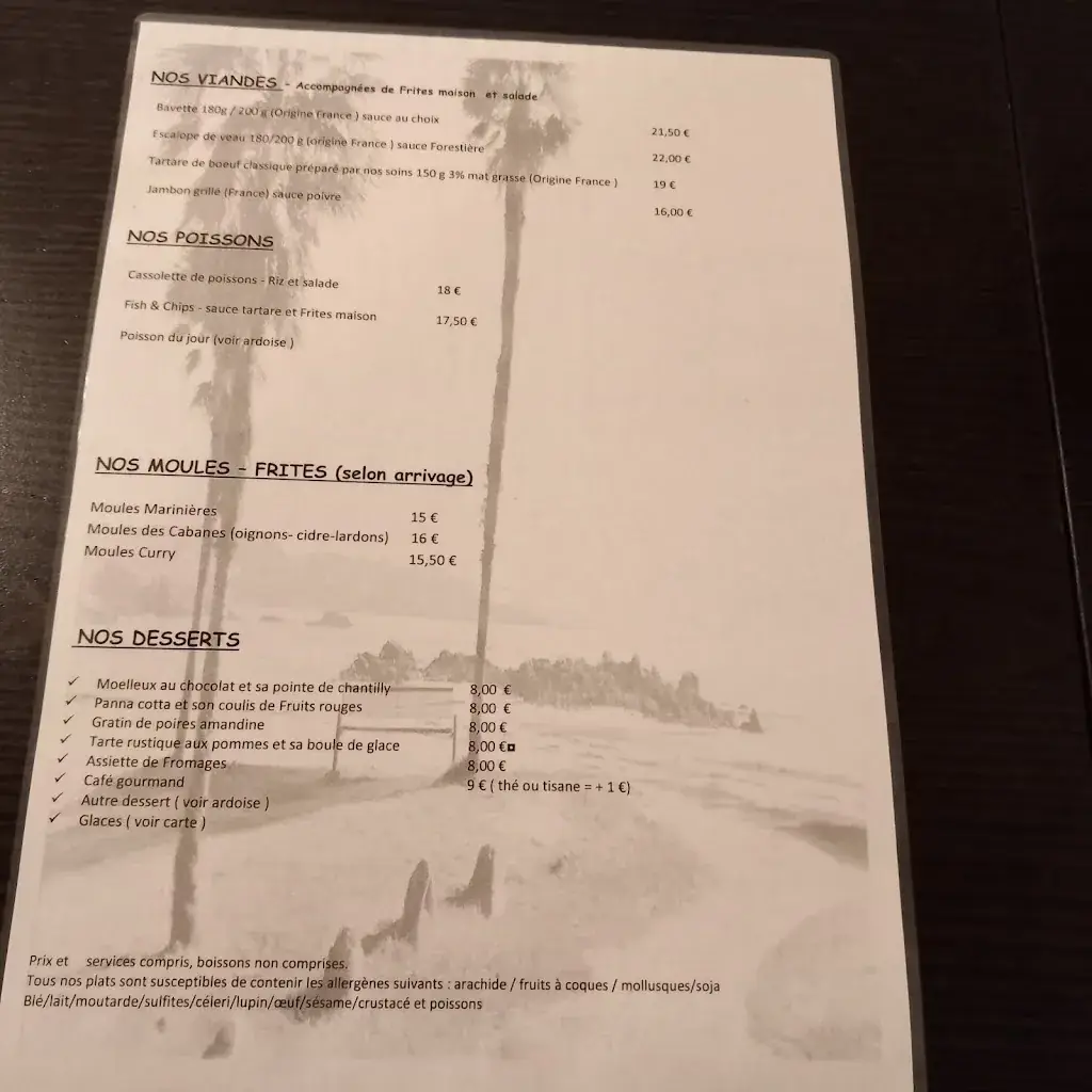 Menu_Les Cabanes de Port-Ma_Névez_image_1