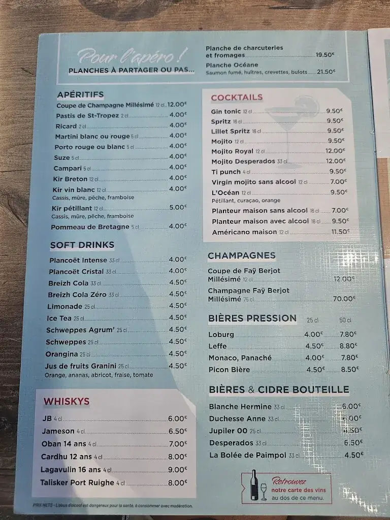 Menu_Restaurant Du Port_Paimpol_image_1