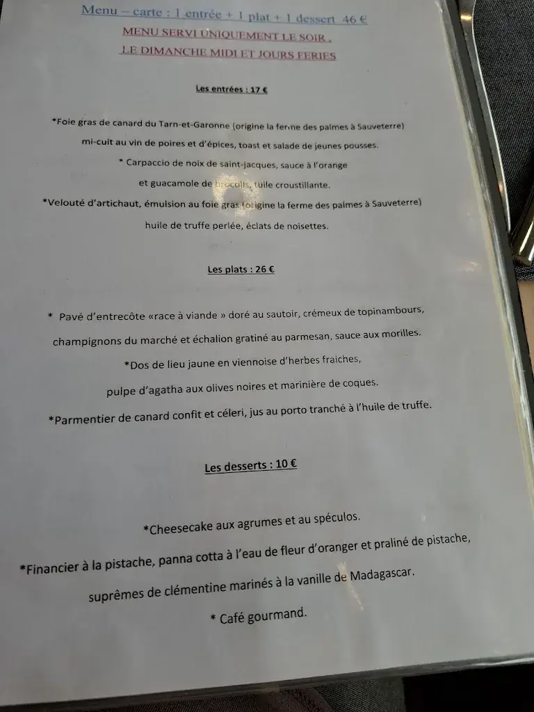 Menu_La Cave Ô Délices_Montauban_image_2