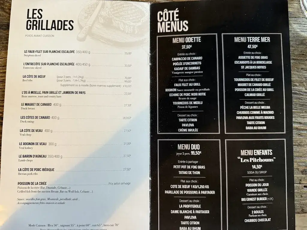 Menu_Chez Ernest_Montauban_imagen_3