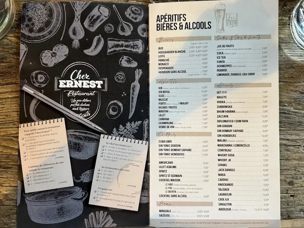 Menu_Chez Ernest_Montauban_imagen_4