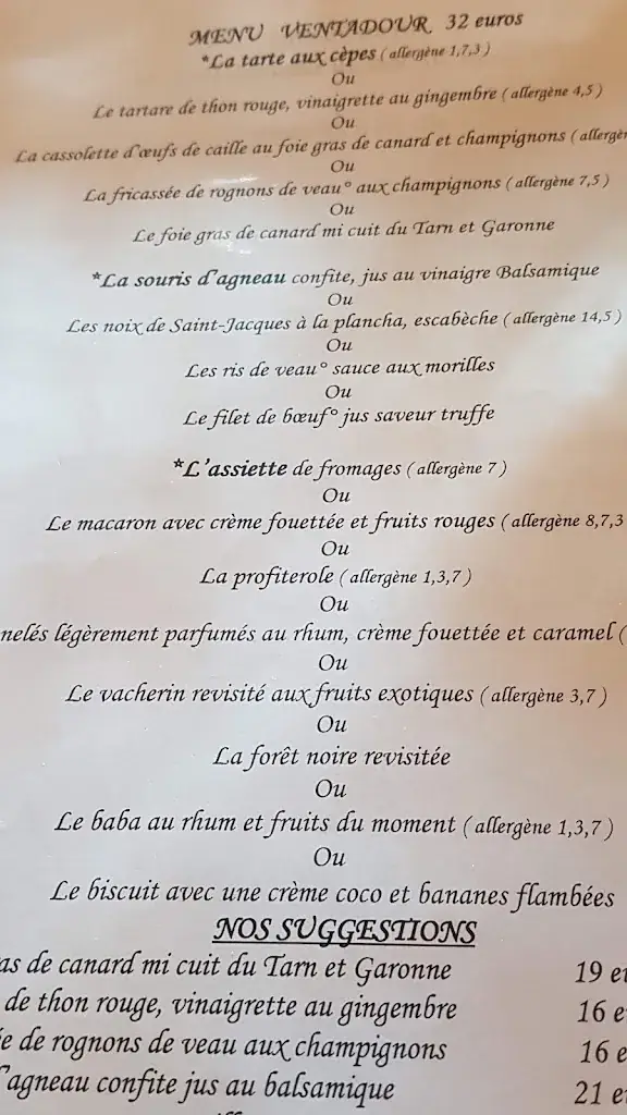 Menu_Le Ventadour_Montauban_image_2