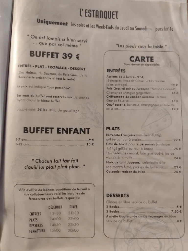 Menu_Buffet L'Estanquet_Montauban_image_4