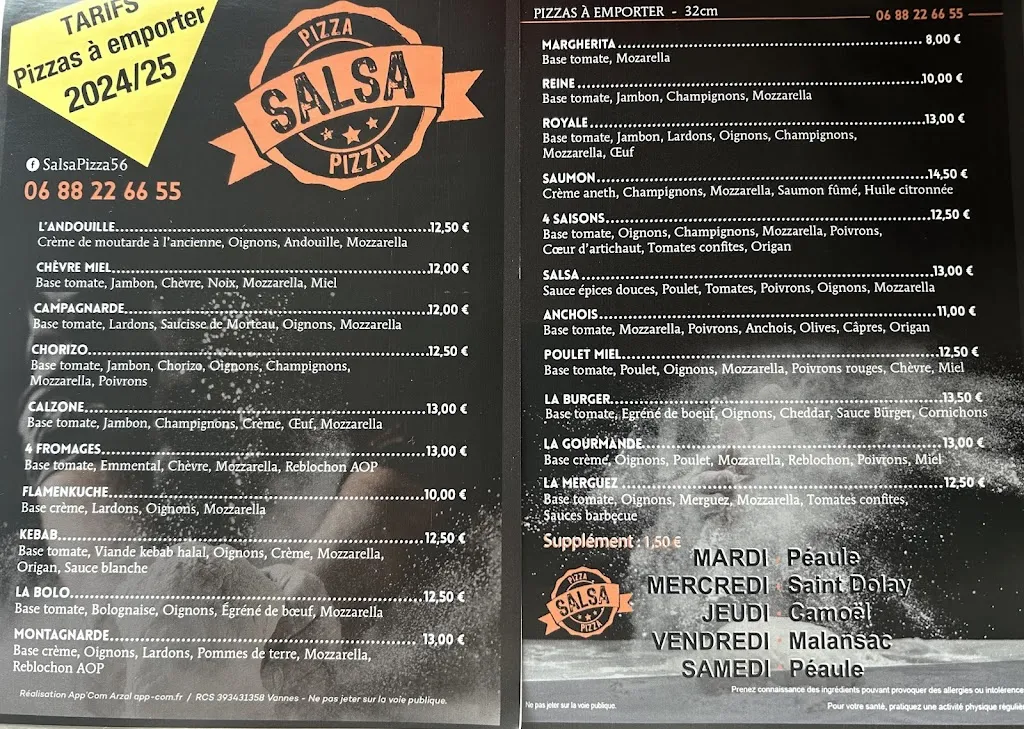 Menu_Salsa Pizza 56_Péaule_image_1