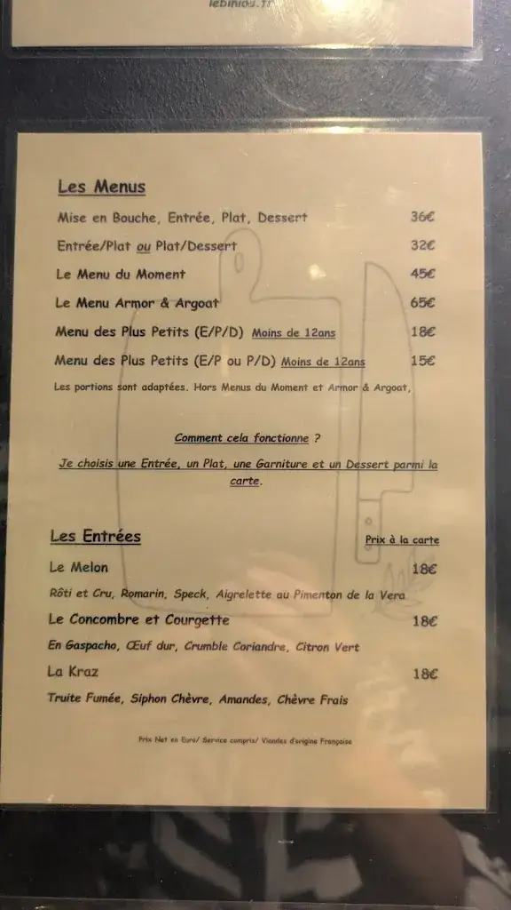 Menu_Le Biniou, Restaurant Bistronomique_Pléneuf-Val-André_image_3