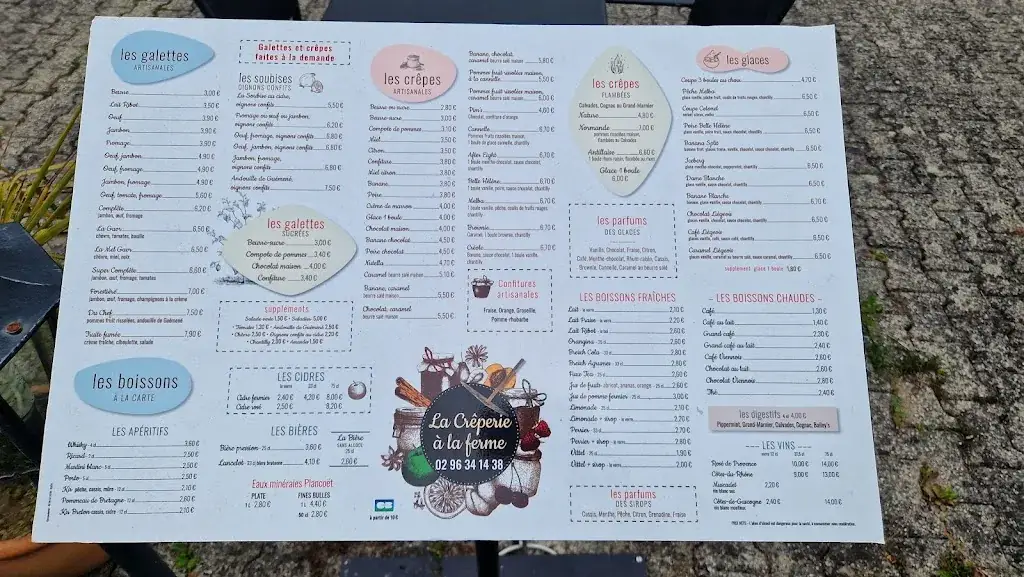 Menu_Crêperie à la ferme Plédéliac_Plédéliac_image_1