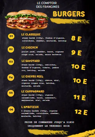 Menu_Le Comptoir des Frangines_Kersaint-Plabennec_image_2