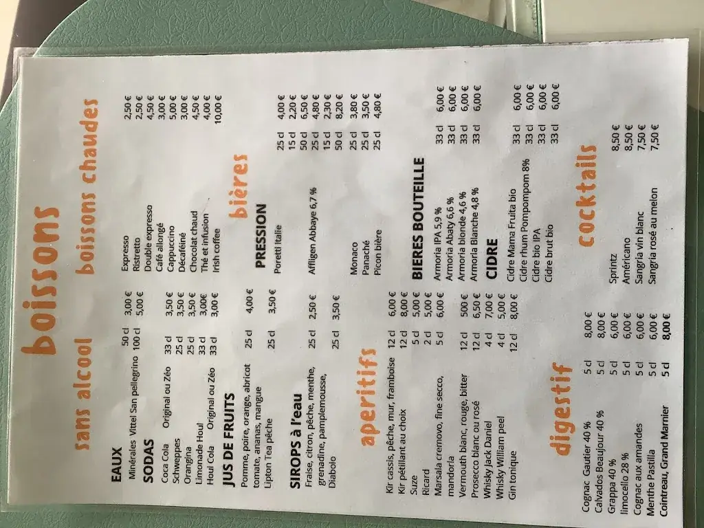 Menu_Restaurant brasserie du soleil_Pénestin_image_1